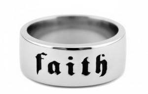 Unisex "Saved" Ring Wedding Band Religious Stainless Steel Sizes 7-15 - Product Image