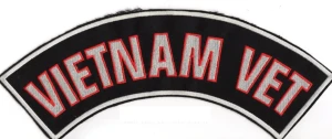 "VIETNAM VET" Patch Top Rocker Patch2 Colors FREE SHIPPING