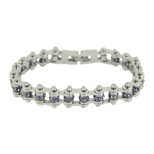 Women's Birth Stone June Bike Chain Bracelet Alexandrite Women's Birth Stone June Bike Chain Bracelet Alexandrite - Product Image
